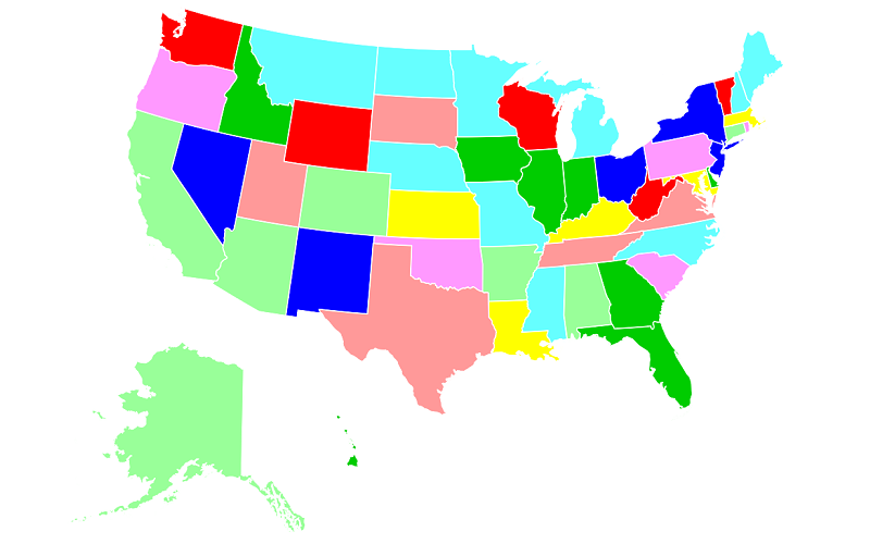 How to create a custom map color states