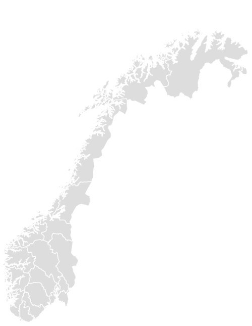 Color Blank Map of NORWAY with Statistics