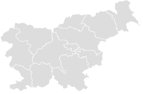 Color Blank Map of SLOVENIA with Statistics