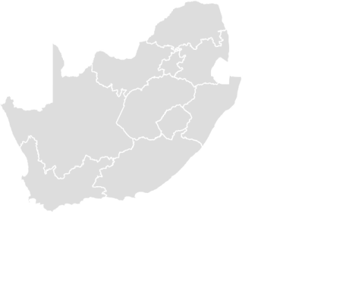 Color Blank Map of SOUTH_AFRICA with Statistics