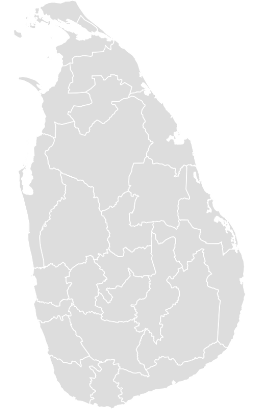 Color Blank Map of SRI_LANKA with Statistics
