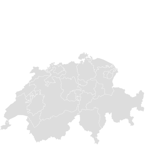 Color Blank Map of SWITZERLAND with Statistics