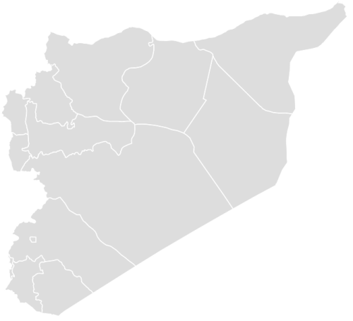 Color Blank Map of SYRIA with Statistics