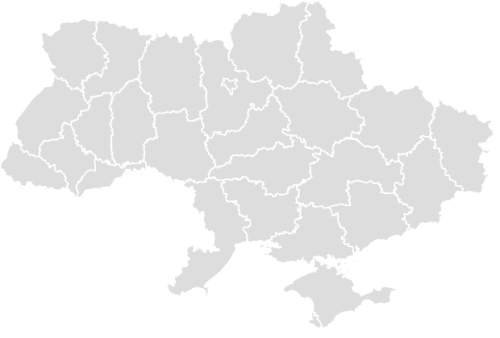 Color Blank Map of UKRAINE with Statistics