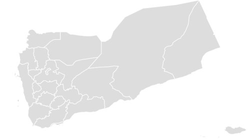 Color Blank Map of YEMEN with Statistics